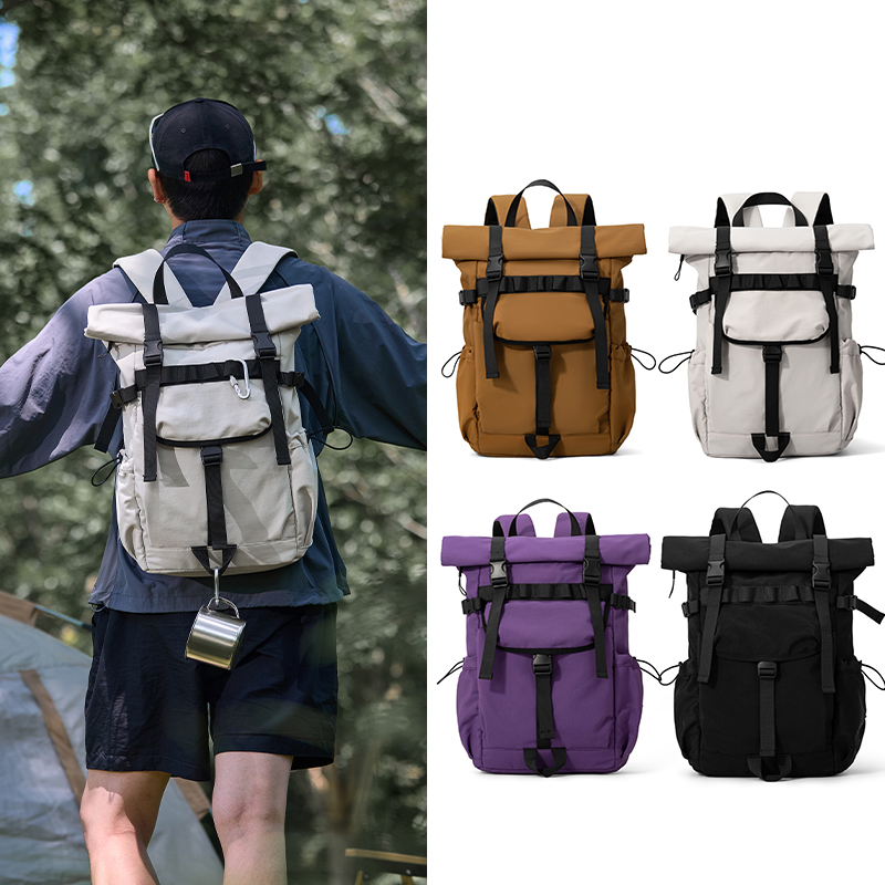 New Men's roll mouth expandabl - Hiking Backpack Waterproof review and price