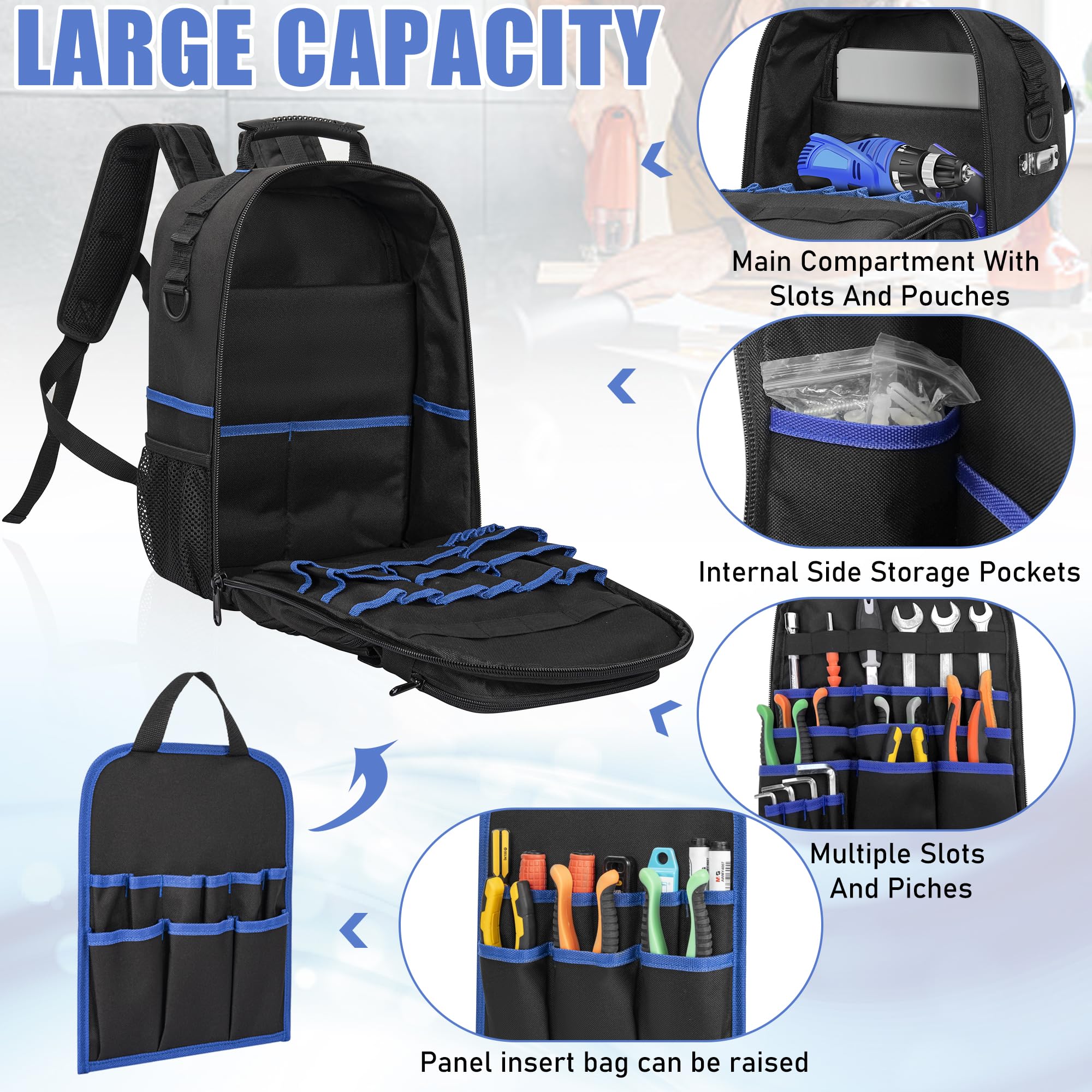 Heavy-Duty Zipper Tool Backpac - Backpack Insert Organizer review and price