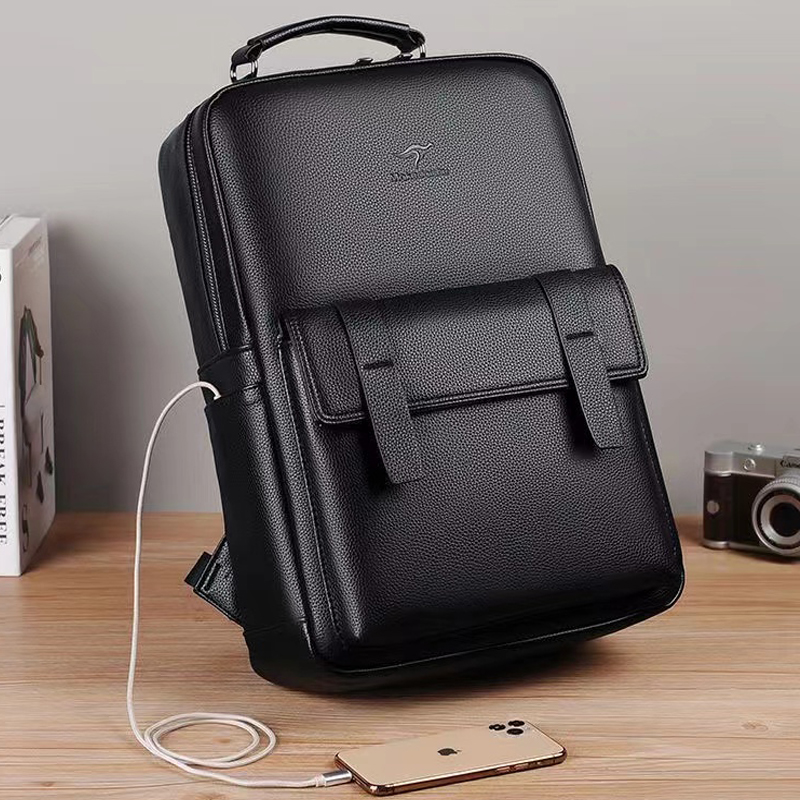 Men's luxury leather backpack  - Laptop Backpack 15.6 review and price